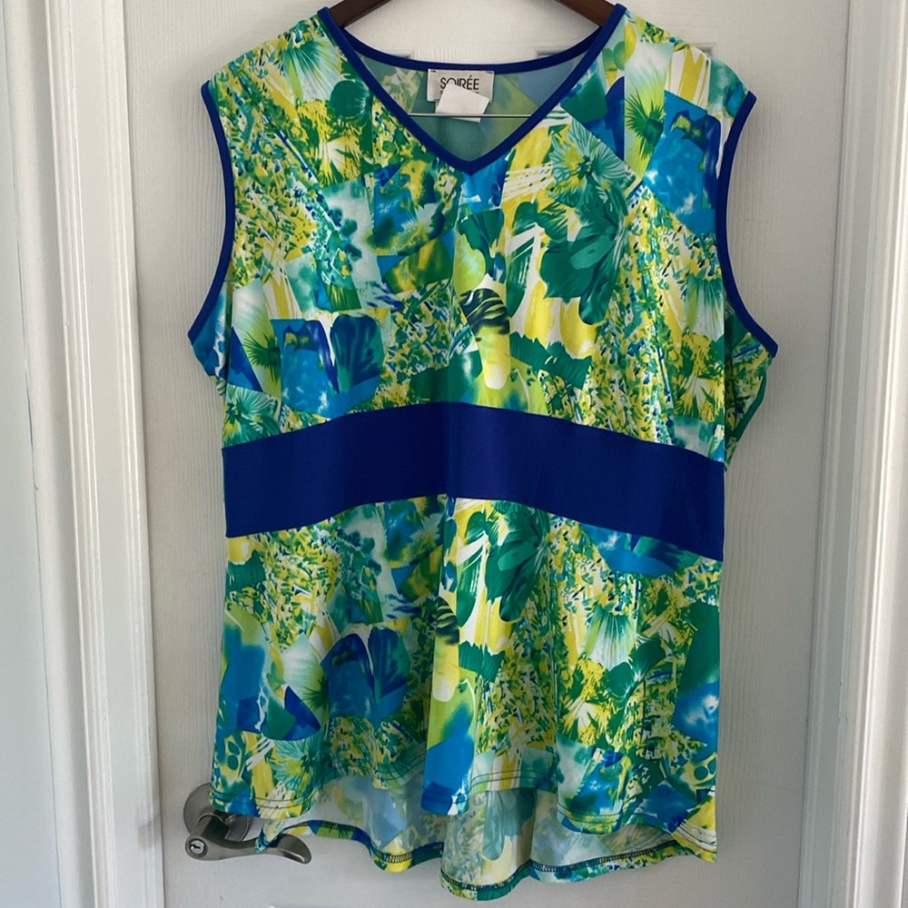 Sleeveless Peplum Too-1X